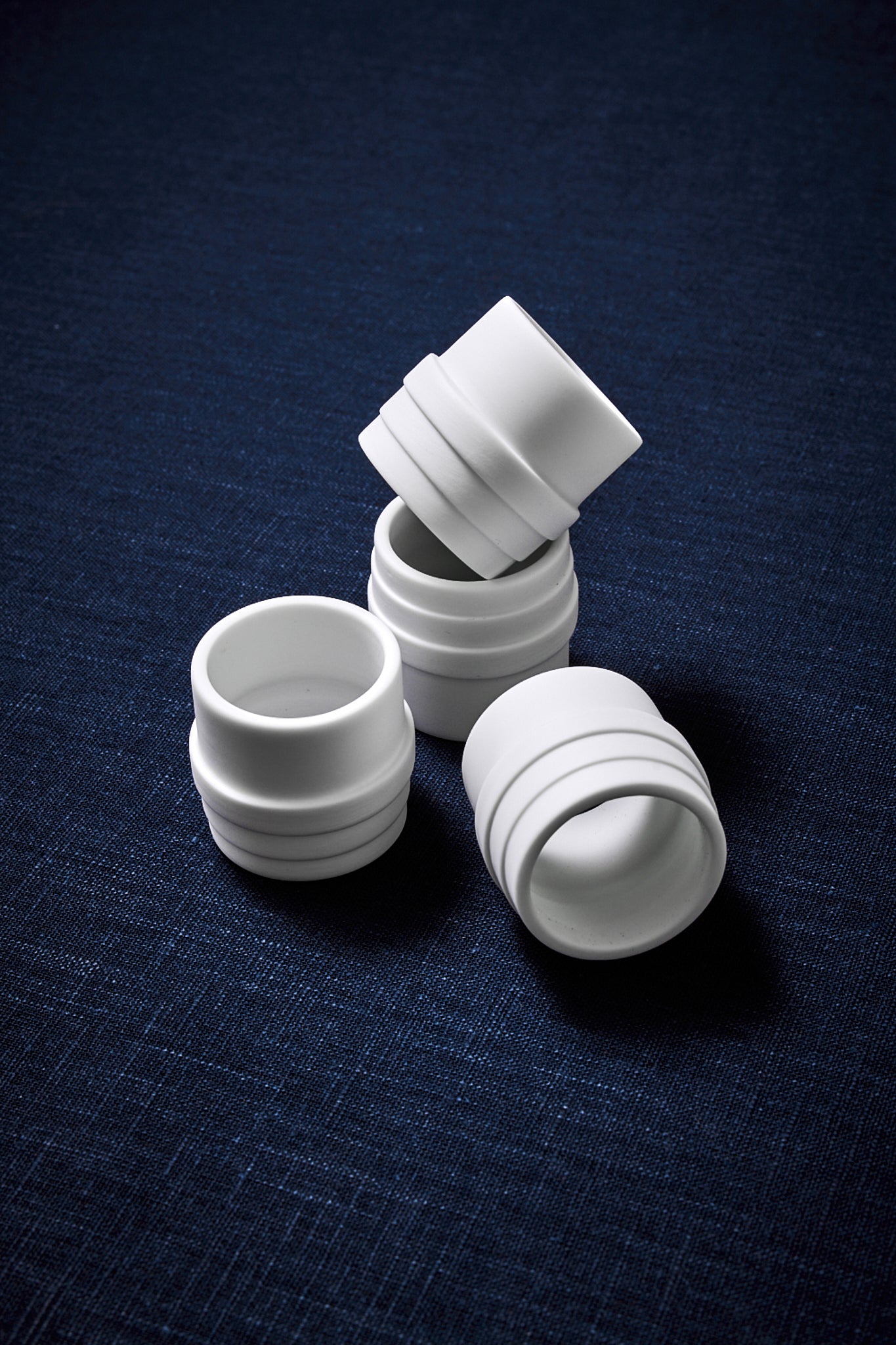 Porcelain napkin rings - Set of 4