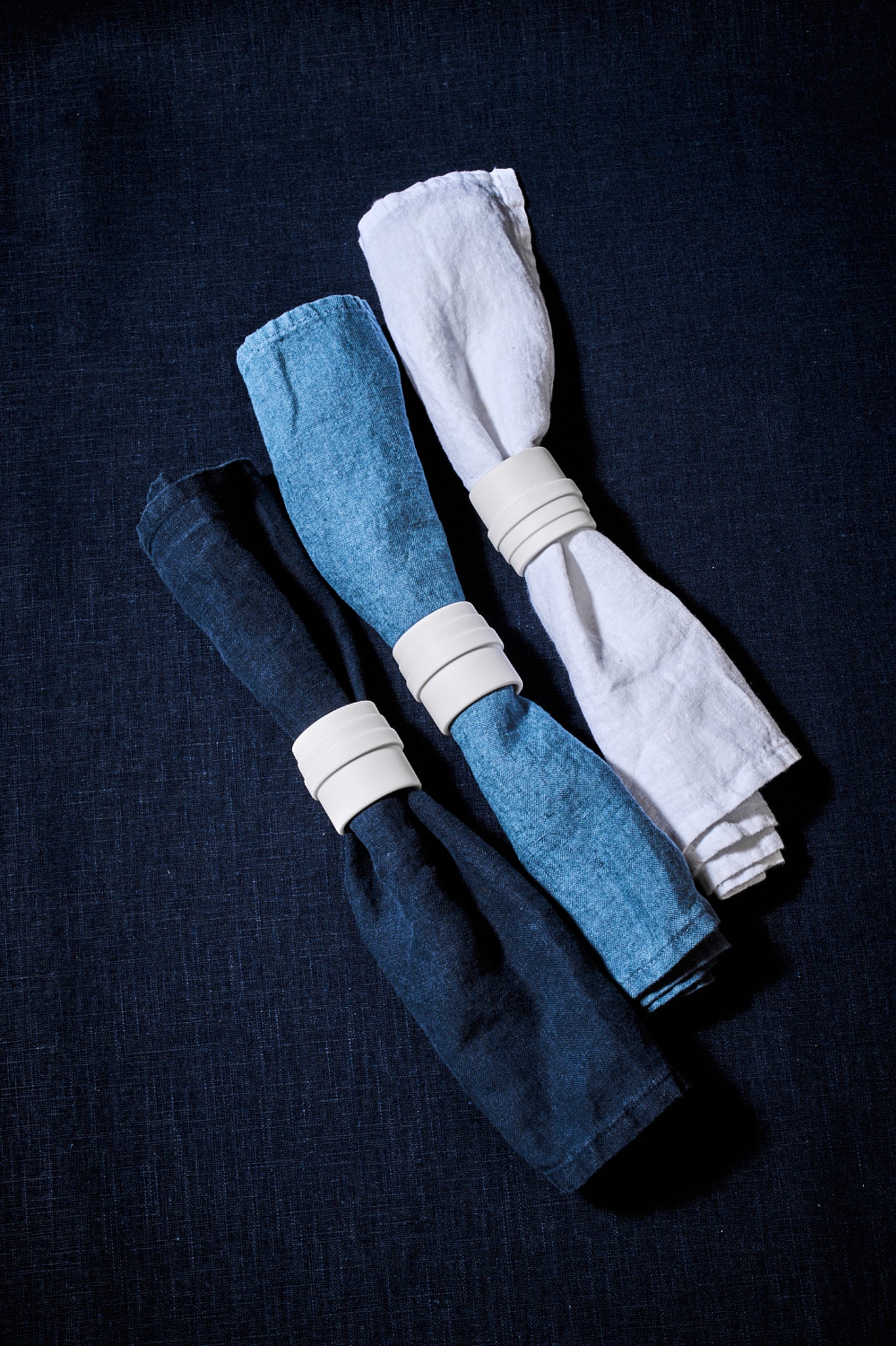 Porcelain napkin rings - Set of 4